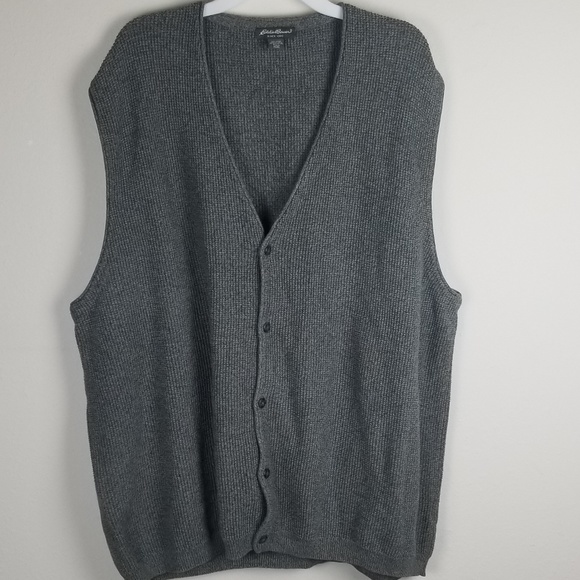 Eddie Bauer Other - Eddie Bauer XXXL Tall Cotton Vest Gray Outerwear